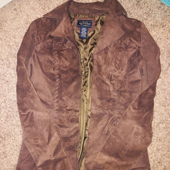 Brown suede jacket - Picture 2 of 3